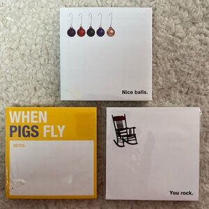 Knock Knock Sticky Notes Notepad Assortment - Set of 3